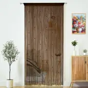YaoYue Beaded Curtain Door String Curtains for Doorways 39×79 in, Dark Brown