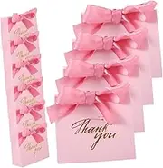 Kisangel 20pcs present Bags with Bow Ribbon Multi Function Portable Paper Bags for Thank You Party Favors and Decorative Storage Lightweight and Reusable
