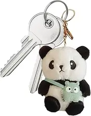 [Generic] Panda Key Chain - Panda Bag Pendant, Keyring Stuffed Panda | Stuffed Animals Panda Keyring, Decorative Panda Key Holder, Women’s Panda Keychain, Backpack Belt Stylish Panda Accessory for Women and Men