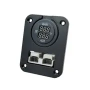 Panel Mount Assembly with 50 amp Anderson Plug and Dual Volt Meter