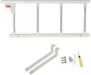 Safety Bed Rail with Accessories, Prevent Falling Bedside Rail for Elderly Adults/Patient, Folding Bed Guard Rail, Easy to Assemble (Color : Silver)