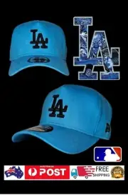 LA DODGERS MLB NEW ERA 9FORTY AQUA & BLACK SNAPBACK CAP HAT NY NBA BASEBALL NFL