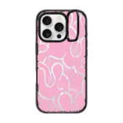 iPhone 16 Pro Impact Ring Stand Case MagSafe Compatible SUPER WAVY (PINK)