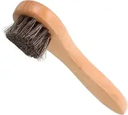 Healeved Shoe Polishing Brush Kit Ergonomic Handle Durable Horsehair Cleaning Brush for Shoes Boot Polishing Tool for Gentle Care and Shine