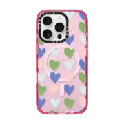 iPhone 16 Pro Impact Case MagSafe Compatible Faded Hearts