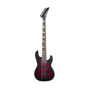 Jackson JS Series Concert Bass JS3VQ Guitar, Amaranth FB, Transparent Red Burst