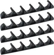 Curqia 4pcs Adjustment Brackets for Chaise Lounge Heavy Duty Back Support for Outdoor Reclining Lounge Chairs Replacement (5 Position, Black)