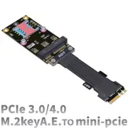 M.2 WiFi A.E Key To Mini Pcie 4.0 Expansion Cable support Wireless Network Card
