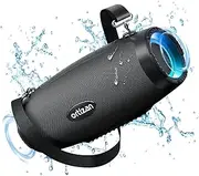 [Ortizan] M8 Portable Bluetooth Speaker, Wireless, IPX7 Waterproof & Dustproof, 12H Playtime, Built-in Mic, Quick Charge, RGB Lights & Dual Drivers for Shower, Outdoor, Sport, Party, Home (Berry)