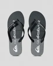 [Quiksilver] Quiksilver Men's Molokai Tijuana Flip Flops Slippers in Black Size 4 4 Black