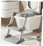 Toilet Potty Training Seat with Step Stool Ladder, Comfortable Safe Potty