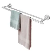 Brushed Nickel Round Towel Rack Rail Holder Double Bars Stainless Steel