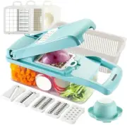 MS.KUKI Vegetable Chopper 12in1 Veggie Chopper Slicer Cutter Food Dicer BLUE