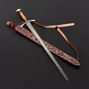 38" VIKING BATTLE SWORD Gift Viking Mythology Custom Handmade