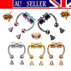 Magnetic Nose Ring Fake Septum Segment Helix Tragus Faux Clicker Non-Piercing CF
