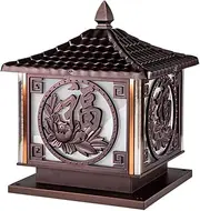 qwmvhfg， La wi Glas Anti-Ru Rur Colu Pill Lante La Vinta Pill C Lig f Fen Pat Gard Outside(11.8in*14.9in)