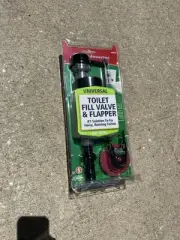 FLUIDMASTER UNIVERSAL TOILET FILL VALVE & FLAPPER KIT EASY INSTALL