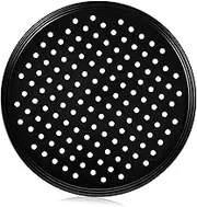 Carbon Steel Pizza Pan Non Stick Baking Tray with Holes for Effortless Pizza Removal for Home and Restaurant Use Versatile for Thin Thick Crust