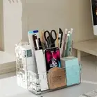 Multi-grid Desktop Storage Box Transparent Cosmetics Box