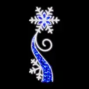 Snowflake Lamp Pole Rope Light Motif 60cm