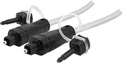 GE Pro 6 ft. (1.8M) Digital Fiber Optic Audio Toslink Cable with Mini Toslink Adapters, High Grade, Compatible with Streaming Devices, Surround Sound, Blu-Ray, DVD, DVR, Sound Bars, and More, 33533