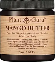 Mango Body Butter 8 oz. 100% Pure Raw Fresh Natural Cold Pressed. Skin Body and Hair Moisturizer, DIY Creams, Balms, Lotions, Soaps.