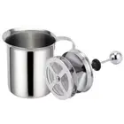 Stainless Steel Manual Milk Frother Double Mesh Egg Beater Hot Chocolate