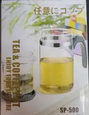 500ML Glass Teapot with Detachable Infuser Filter Teapot for Tea or Coffee