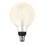 Philips Hue Filament White Globe 11cm Smart Light Bulb LED G125 B22/Bluetooth