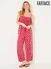 FatFace Natalie Dark Pink Earth Geo Jumpsuit (AK9257) | $136