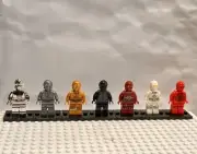 LEGO Protocol Droid x7 Lot Star Wars Minifigures C-3PO K-3PO TC-4 TC-14 (READ!!)