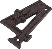 ETHZZLE Retro Cast Iron House Number Durable Mailbox Address Sign Unique Metal Number for Doors and Decoration Easy to Install with Included Mounting Screws