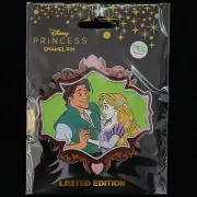 Jumbo LE Princess Rapunzel Flynn Floral Couples Pink A La Mode PALM Disney Pin