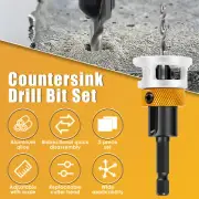 Countersink Drill Bit Set with Adjustable Depth Stop Quick Change xivpU