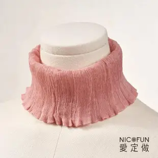 【NicoFun 愛定做】100%Silk真絲 流行色彩百搭圍脖(100%桑蠶絲 領巾 圍巾 圍脖 髮帶 皺褶絲巾)