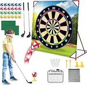 Kids Golf Set - Golf Practice Mat - with Club Balls Storage Bag, Putting Training Toy Sports Activities for Kids Adults Home Backyard