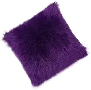 IMIKEYA 1Pc Fluffy Purple Imitation Wool Cushion Cover Plush Throw Pillowcase for Home Decor Soft and Cover for Couch Bed Cozy Winter Decor