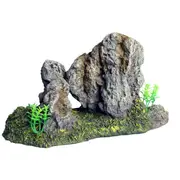 Aqua One Twin Rock with Plant Ornament (37876)