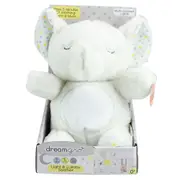 Baby Night Light & Lullaby Elephant Soft White Plush Sleep Soother