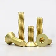 20pcs M5×12mm Brass Flat Head Socket Cap Screws