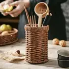 Multifunctional Woven Round Chopsticks Tube Durable Chopstick Holder