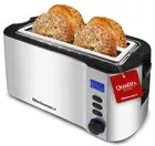 4 Slice Toaster with Countdown Timer, Defrost, and Cancel Functions - Extra W...
