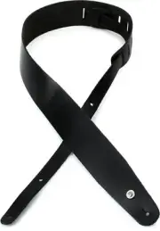 D'Addario 2.5" Classic Leather Guitar Strap - Black (5-pack) Bundle
