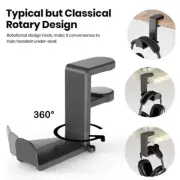 360 Rotation Headphone Hook Holder Gaming Headset Stand PC Adjustable Headphone