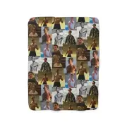 Miles Teller Photo Collage 3 Sherpa Fleece Throw Blanket Miles Teller Collage