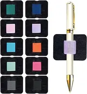 10 Pcs Pen Holder for Notebook, Elastic Clipboard Pen Holder Pen Holders Loop Holders for Notebooks Journal Calendar Laptop Office Accessory (Multicolour)