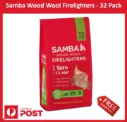 New Samba Wood Wool Firelighters - 32 Pack + Free Shipping