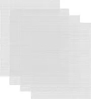 Linyongc Plastic Mesh Canvas Sheets, 4Pcs, White Transparent Plastic Mesh Canvas Sheets, Embroidery Making Cross Stitch Mesh Screen for Crafts DIY Crochet
