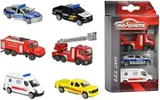 Dickie 212057261 Emergency Toy Truck S.O.S. 3 Pieces Vehicle Set Police, fire Engine, Ambulance, Multicoloured