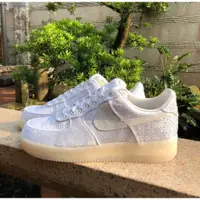 在飛比找蝦皮購物優惠-CLOT x Nike Air Force 1 白絲綢 陳冠